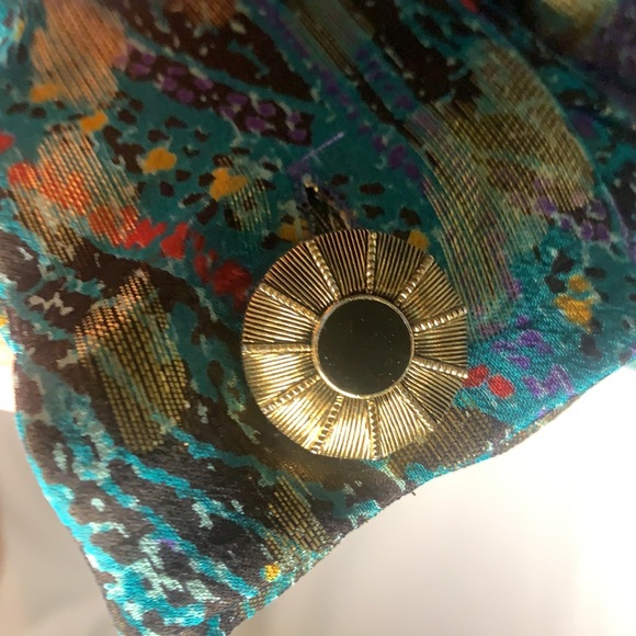 Vintage CARLISLE silk metallic blouse jacket - Picture 4 of 10